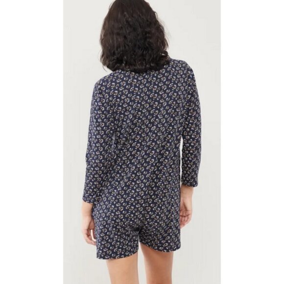 💕THE GREAT💕 The Henley Romper ~ Navy Apron Floral Size 0 XS NWT - Picture 7 of 16